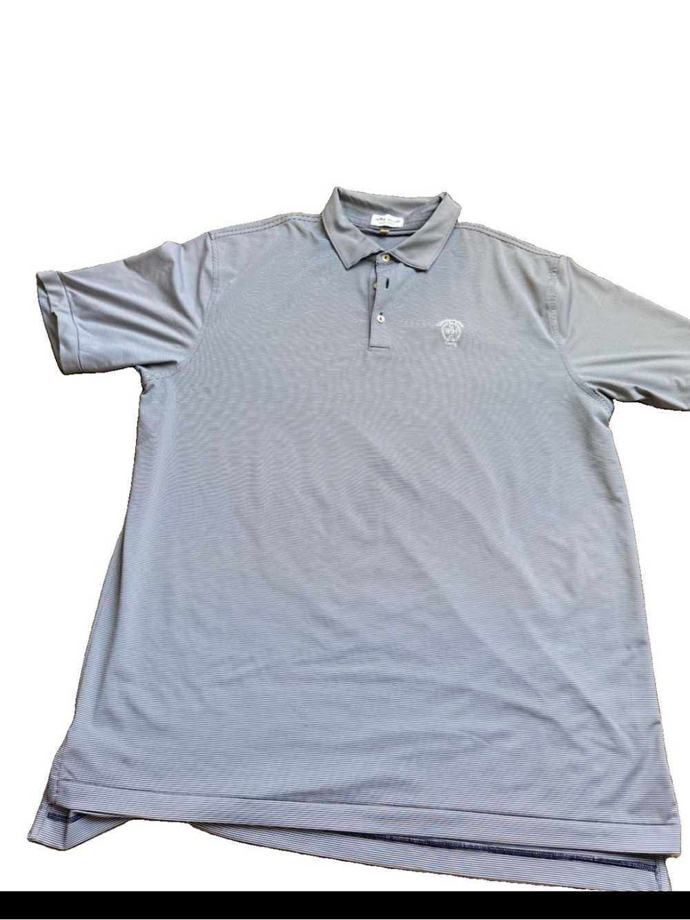 Peter Milar x Worthington Hills CC stripe men’s golf polo summer comfort fit xl